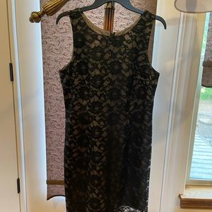 AB studio Little Black Dress, floral lace Sz 10